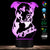 Custom Pitbull 3D LED Night Light
