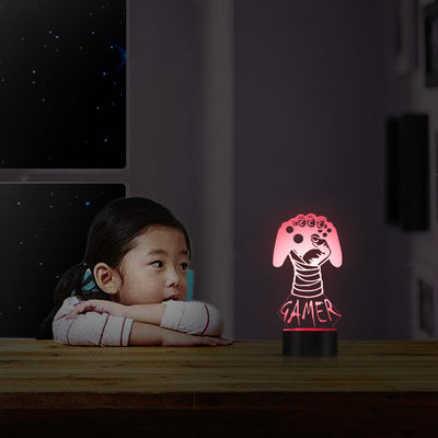 Custom Gamer 3D LED Night Light - gaming bestseller