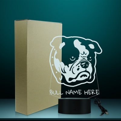 Custom Bulldog 3D LED Night Light