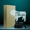 Custom Life is Better Bulldog 3D LED Night Light - bulldog bestseller