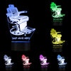 Custom Barber Chair Shop 3D LED Night Light