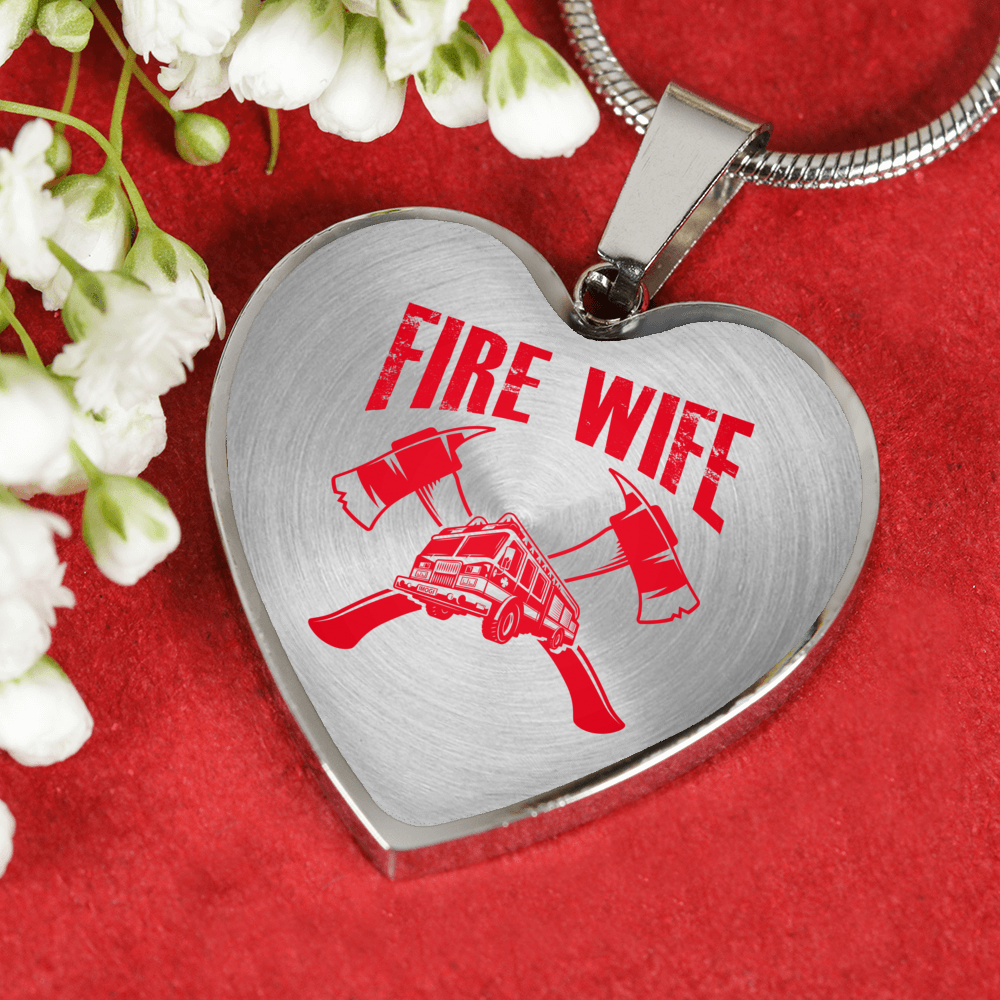 Fire Wife Necklace - firefighter bestseller