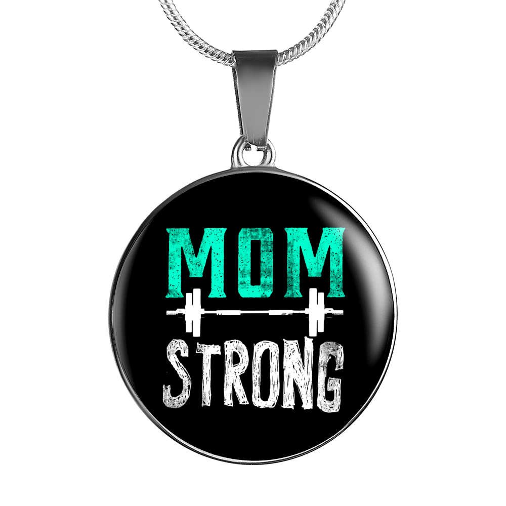 Mom Strong Silver Necklace