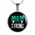 Mom Strong Silver Necklace
