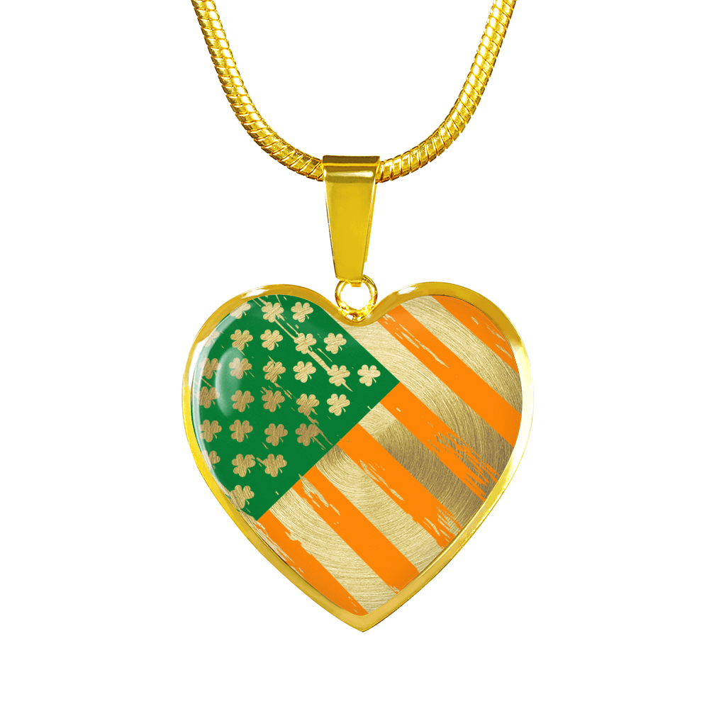 Shamrock Flag Gold Necklace