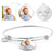 Personalized Luxury Bangle with Circle Pendant