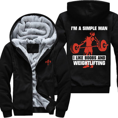 Simple Man I Like B@*B$ & Weightlifting - Gym Jacket