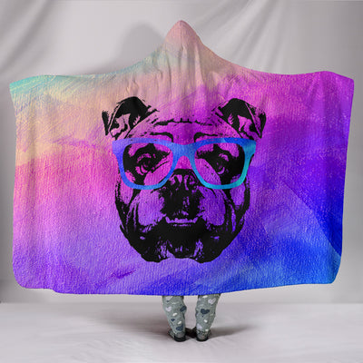 Cool Bulldog Hooded Blanket