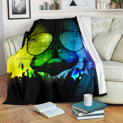 Pug DJ Premium Blanket