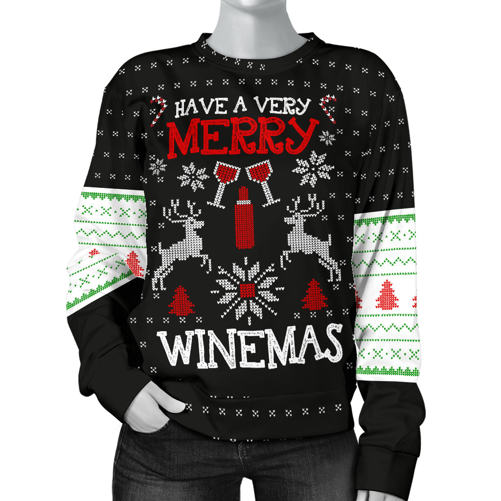 Merry Winemas Women's Ugly Xmas Sweater