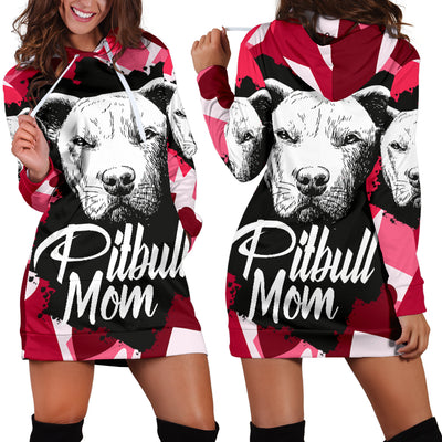 Pit face Pitbull Mom Women's Hoodie