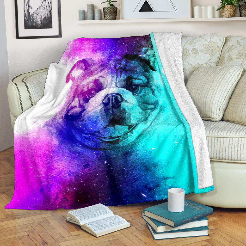 Galaxy Bulldog Premium Blanket - bulldog bestseller