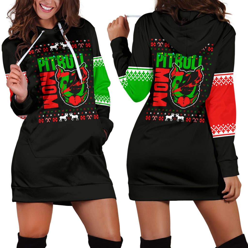 Pit Bull Mom Xmas Hoodie Dress