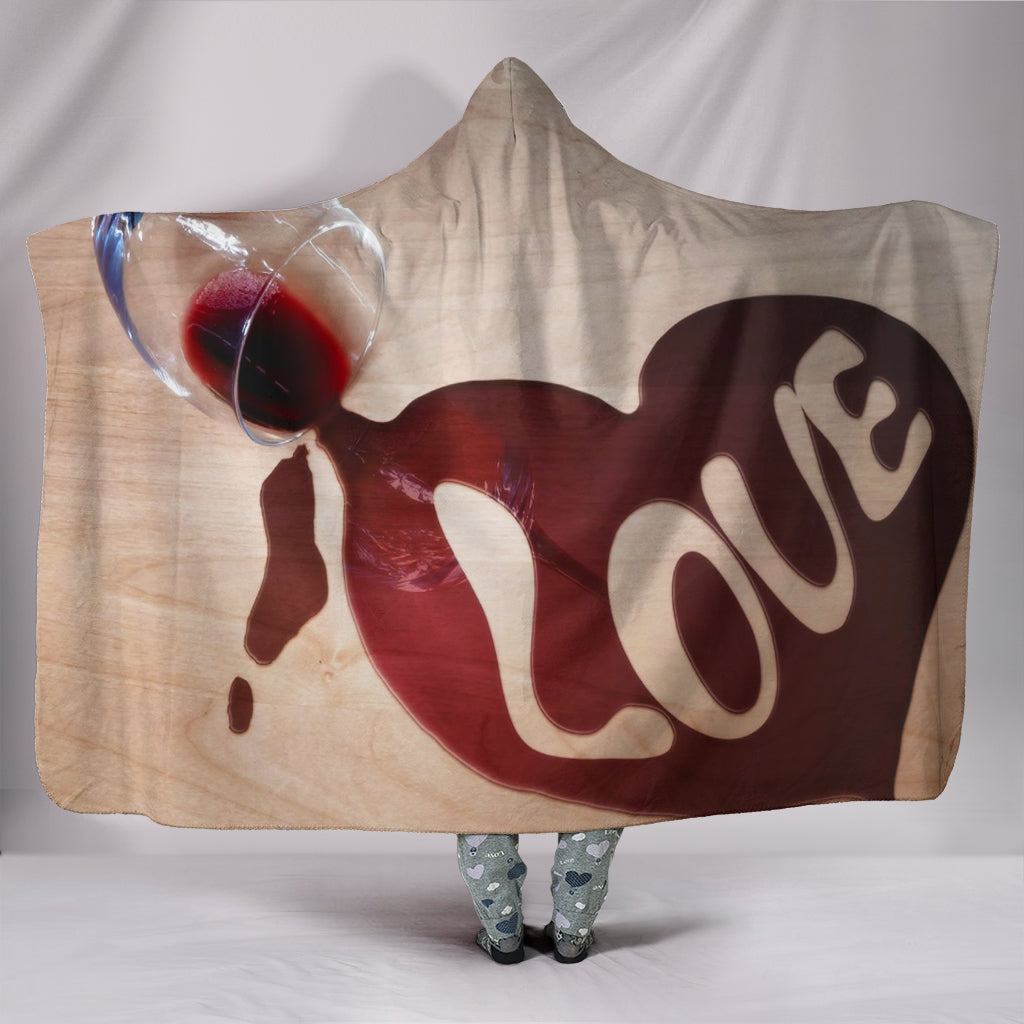 Wine is Love Hooded Blanket