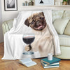 Pugs and Wine Premium Blanket