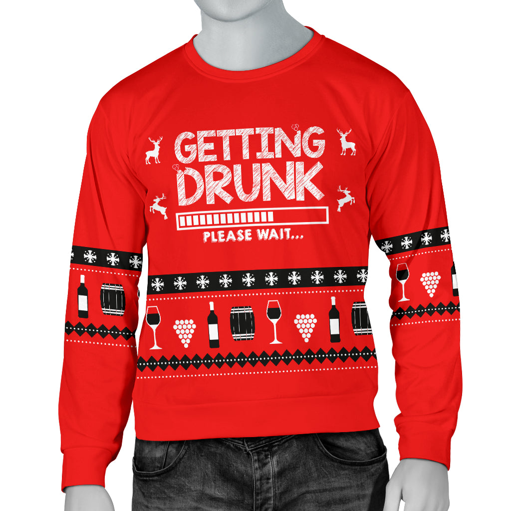 Getting Drunk Men's Ugly Xmas Sweater