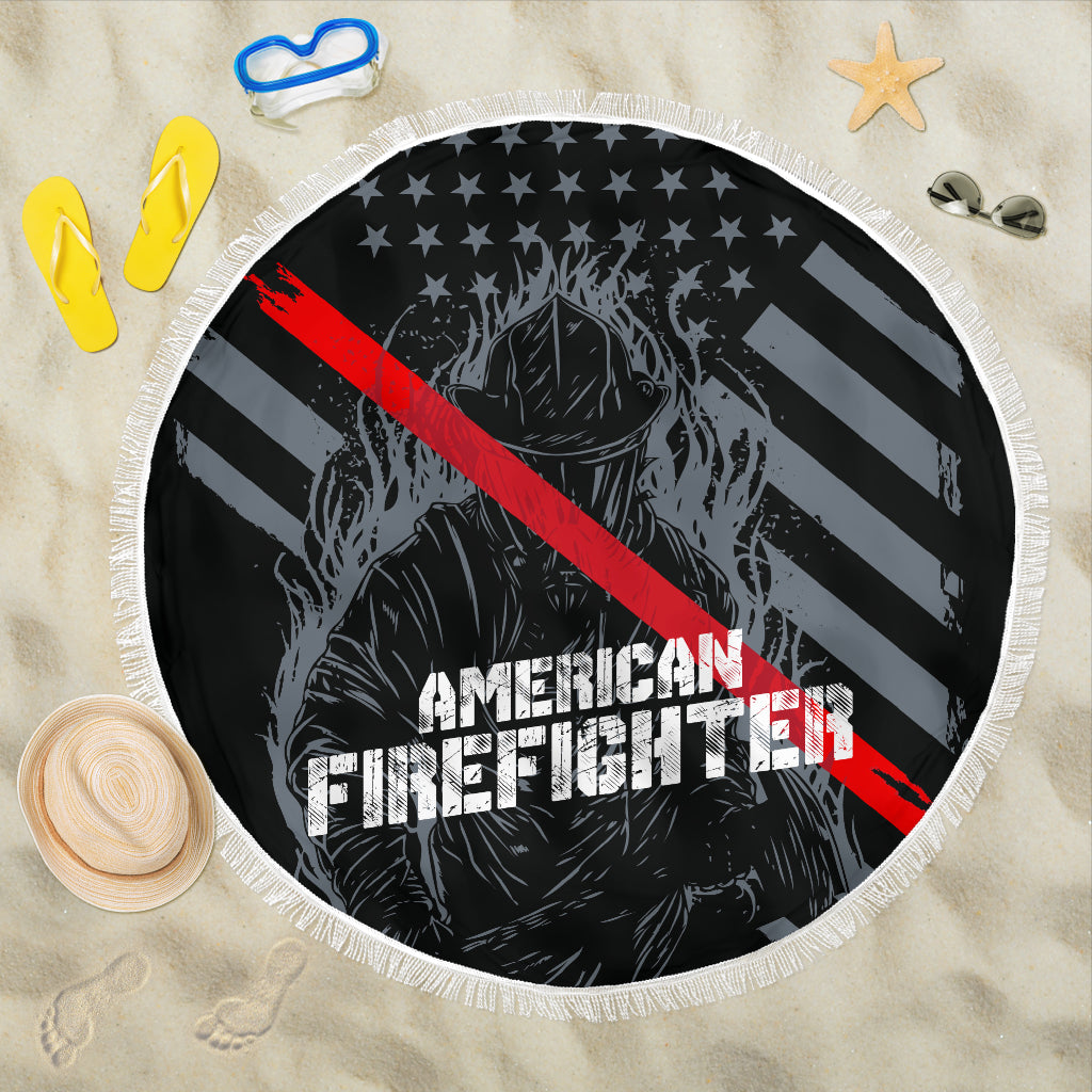 American Firefighter Beach Blanket