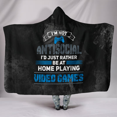 I'm Not Antisocial PS Hooded Blanket