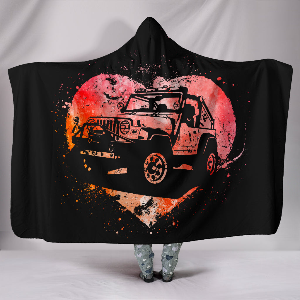 Love Jeep Hooded Blanket