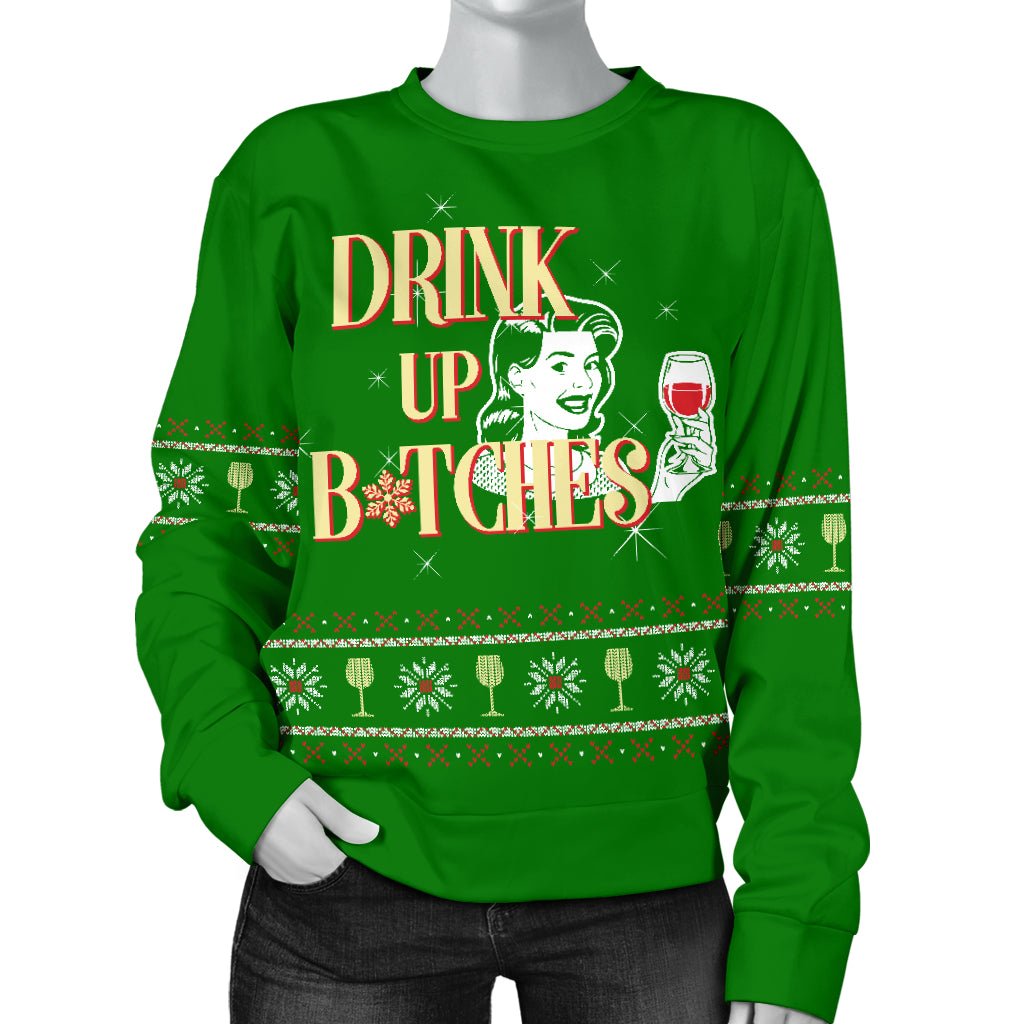 Drink Up Women's Ugly Xmas Sweater