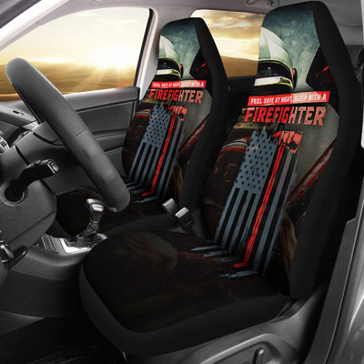 Sleep With A Firefighter Car Seat Covers (set of 2)