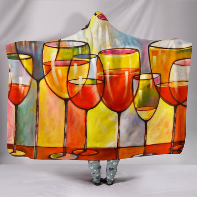 Wine Painting Hooded Blanket - wine bestseller
