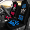 Pug Mom and Dad Car Seat Covers (set of 2)