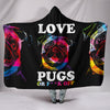 Love Pugs or F Off Hooded Blanket