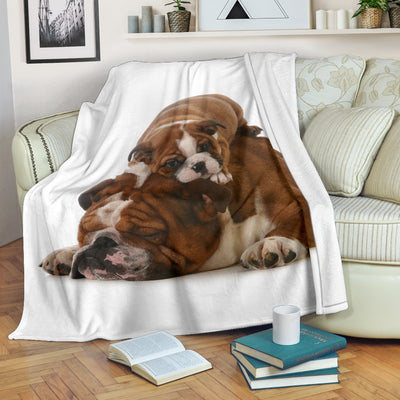 Tired Bulldogs Premium Blanket