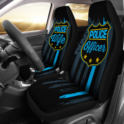 Police Wife & Officer Car Seat Covers (set of 2)
