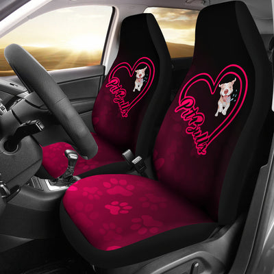 Love Pit Bull Car Seat Covers (set of 2)