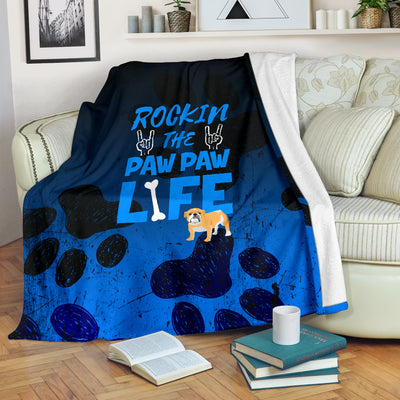 Rockin Paw Paw Life Bulldog Premium Blanket