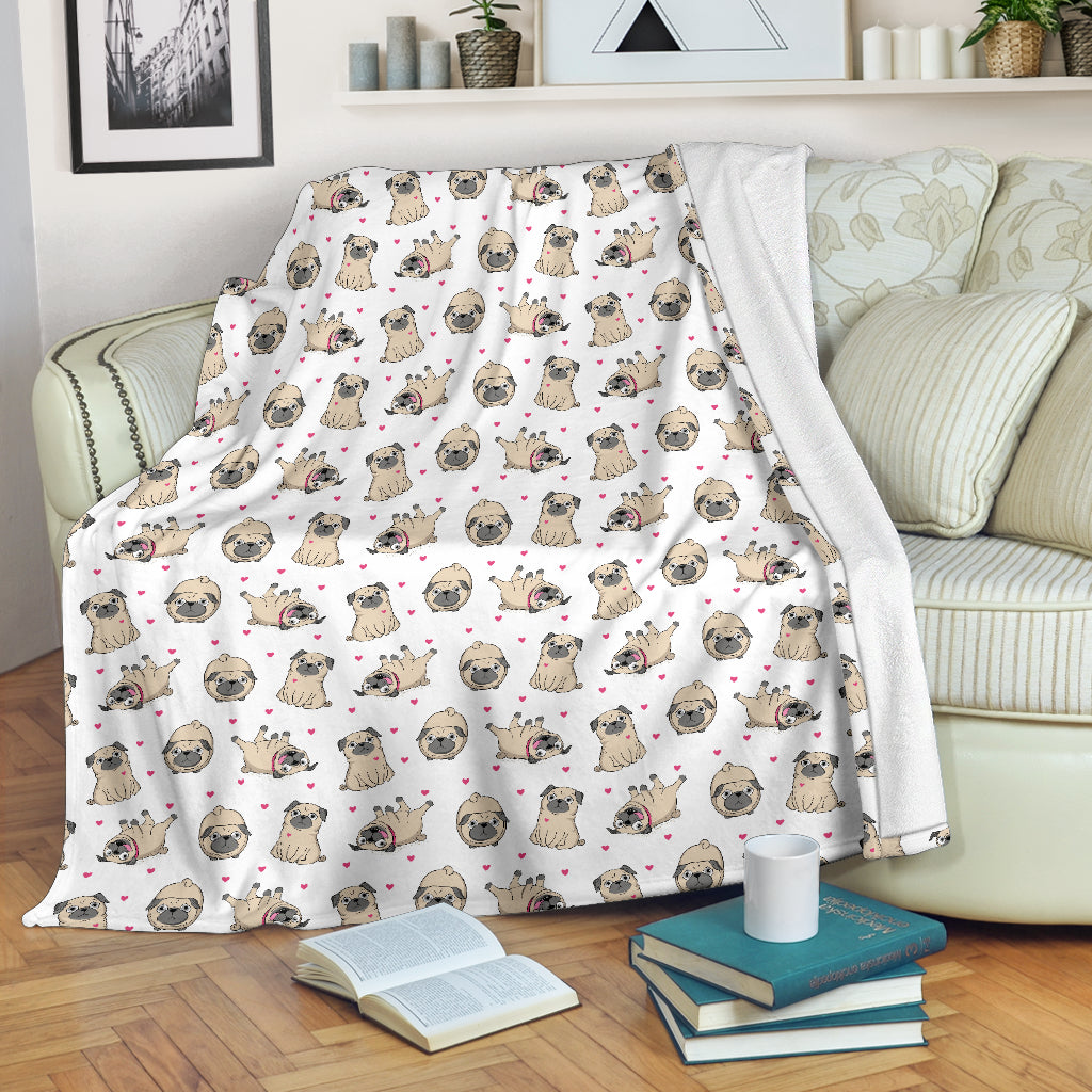 Love Pugs Premium Blanket