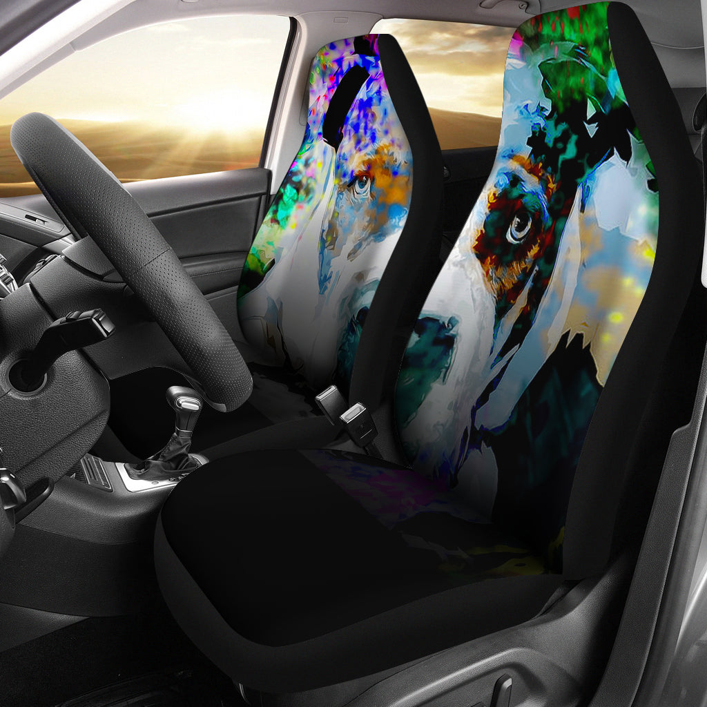 Abstract Pit Car Seat Covers