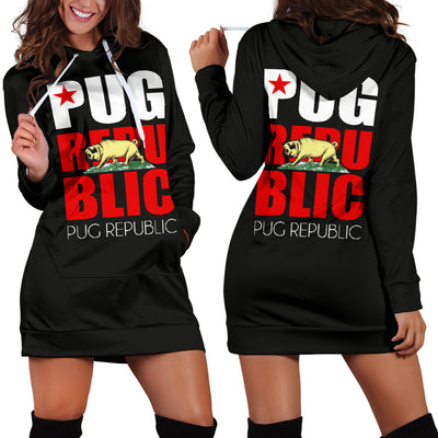 Pug Republic Hoodie Dress