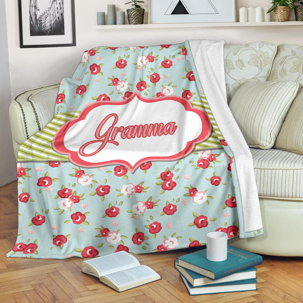 Gramma Floral Premium Blanket