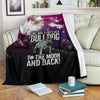 Loves Her Bulldog To The Moon and Back Premium Blanket
