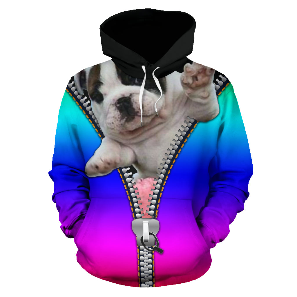 Zipped Bulldog Hoodie - bulldog bestseller