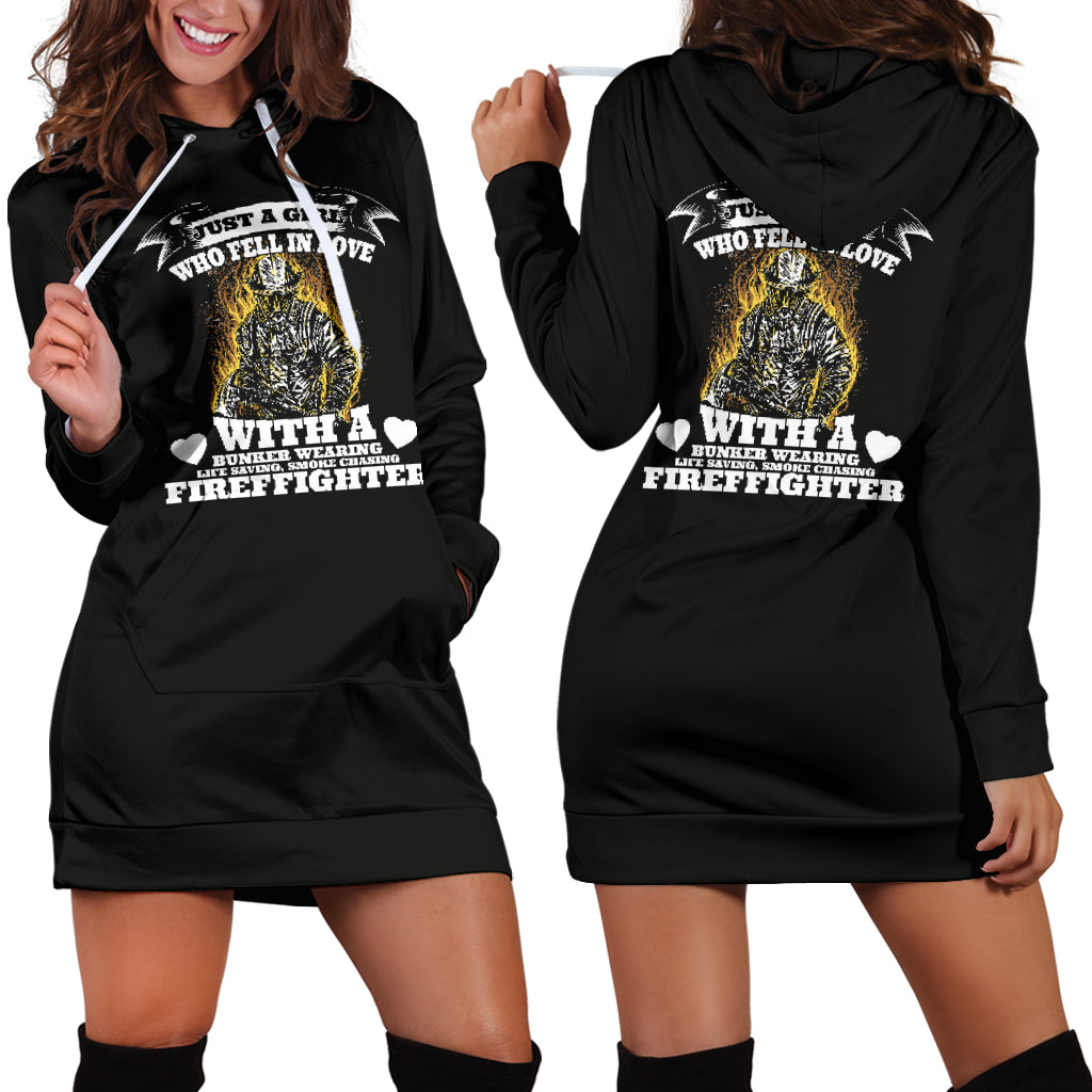 Fell In Love With Firefighter Hoodie Dress