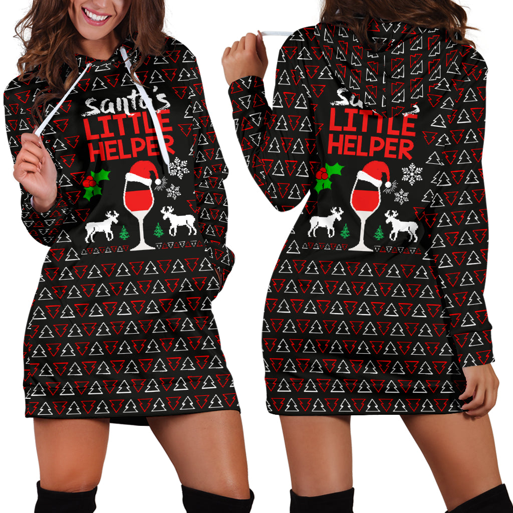 Santa's Little Helper Hoodie Dress