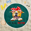 Pit Bull Mama Beach Blanket