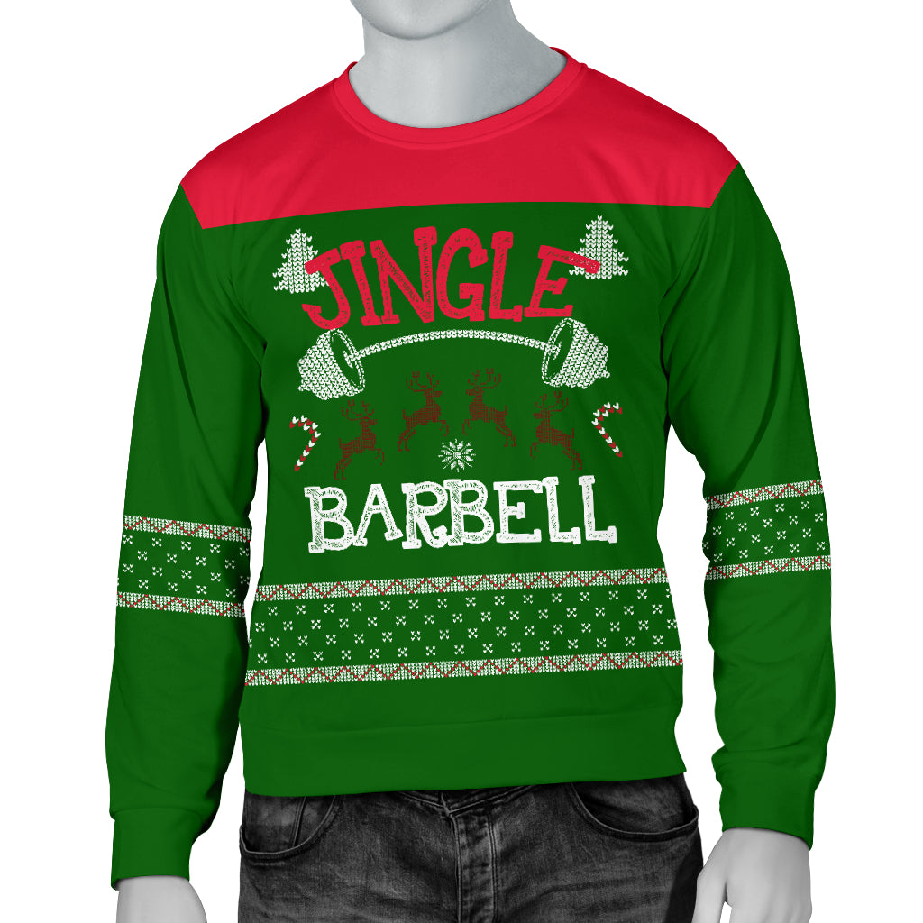 Jingle Barbell Men's Ugly Xmas Sweater