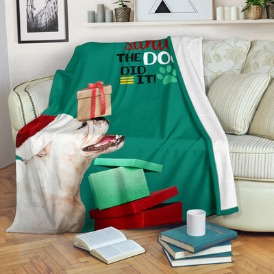 Dear Santa The Dog Did It Premium Blanket