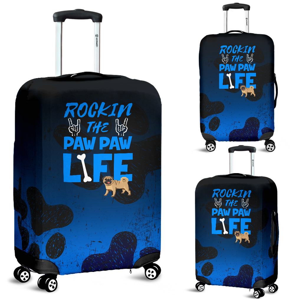 Rockin Paw Paw Life Pug Luggage Cover