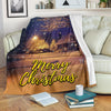 Christmas Night Scene Premium Blanket