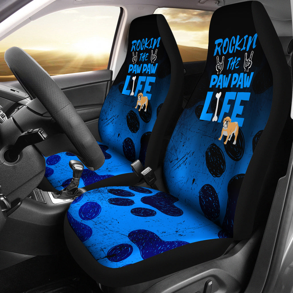 Rockin Paw Paw Life Bulldog Car Seat Covers - bulldog bestseller