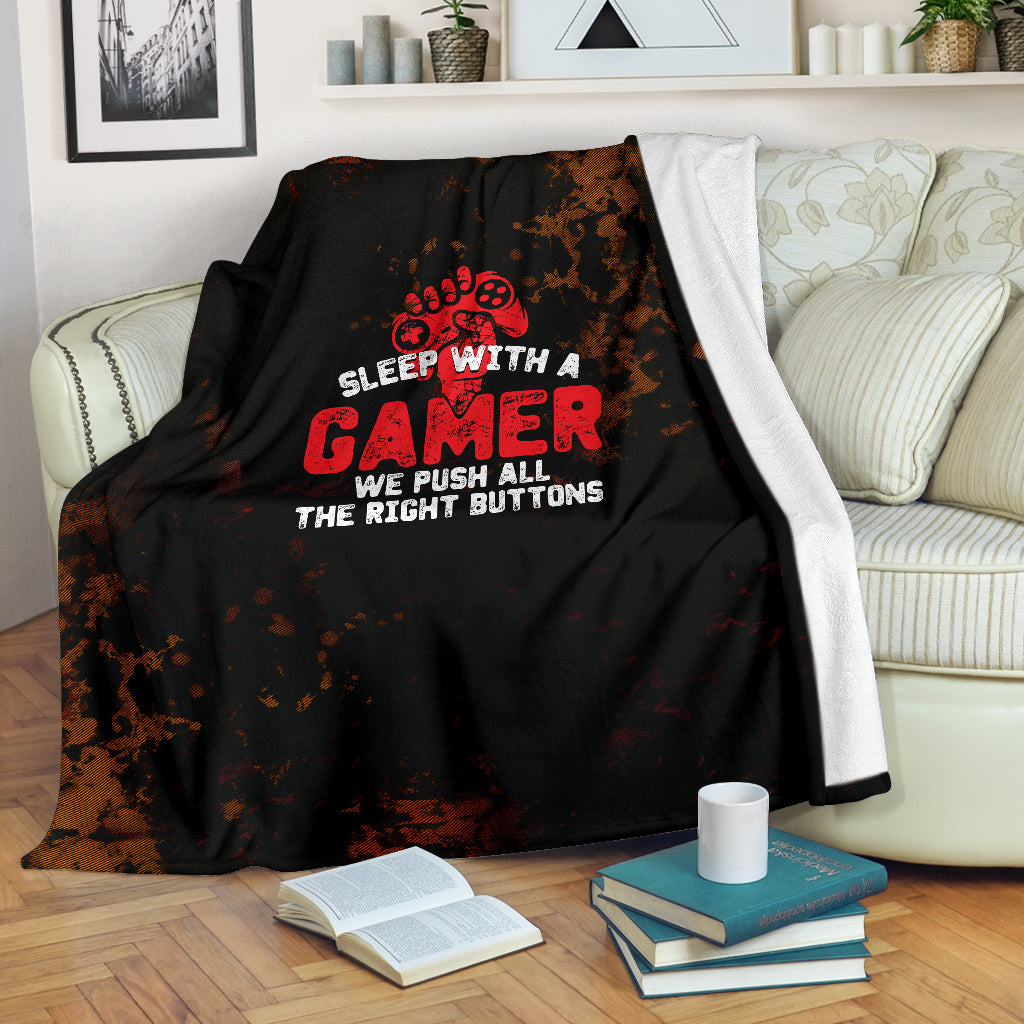 Sleep With A Gamer Premium Blanket