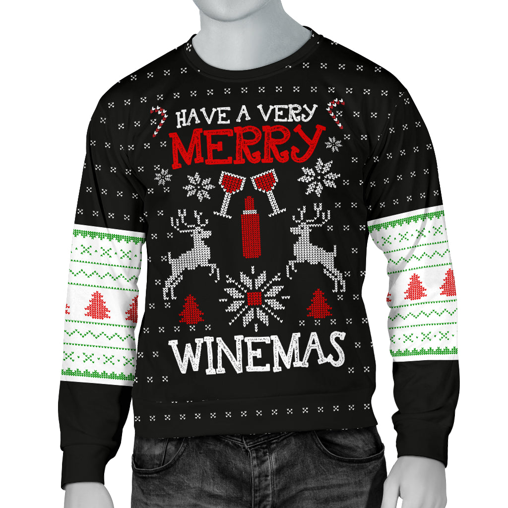 Merry Winemas Men's Ugly Xmas Sweater