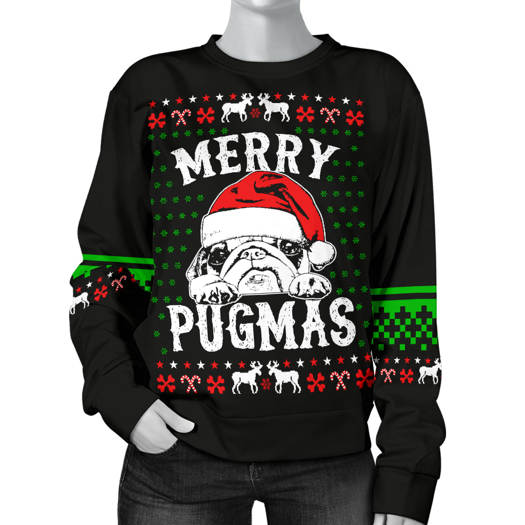 Merry Pugmas Women's Ugly Xmas Sweater