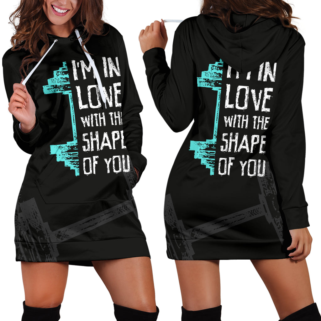 In Love With The Shape of You Hoodie Dress
